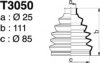 DEPA T3050 Bellow Set, drive shaft